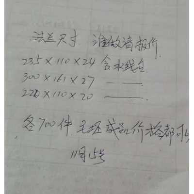 求購：法蘭各700件