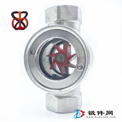 【廠家直銷】304不銹鋼直通葉輪流量指示器，可視觀察鏡