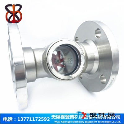 法蘭葉輪流量指示器水流指示器觀察可視管道視鏡觀察器