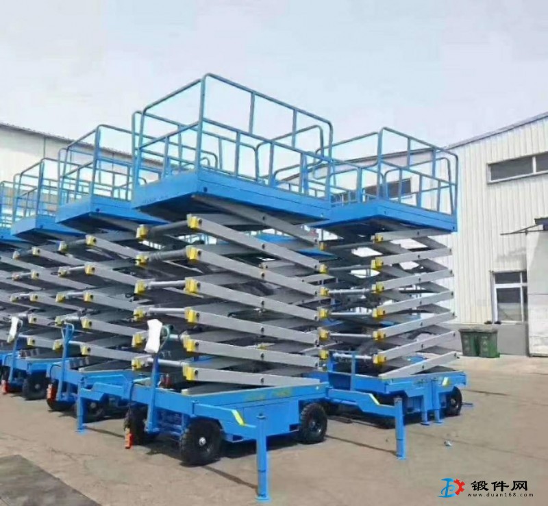 湖北移動升降機輔助行走式電動升降臺液壓登高車