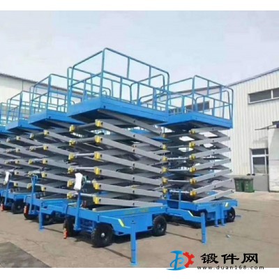 湖北移動升降機輔助行走式電動升降臺液壓登高車