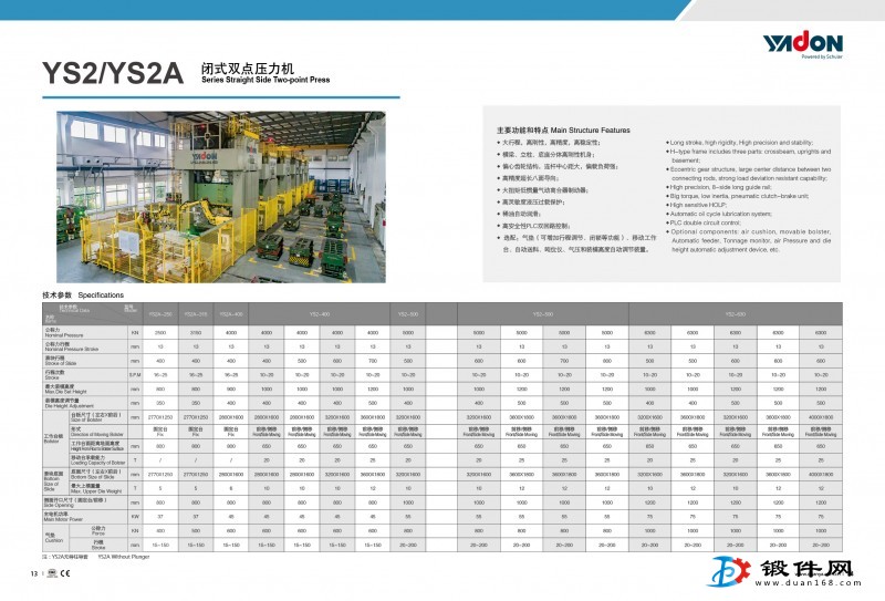 YS2/YS2A 閉式雙點壓力機